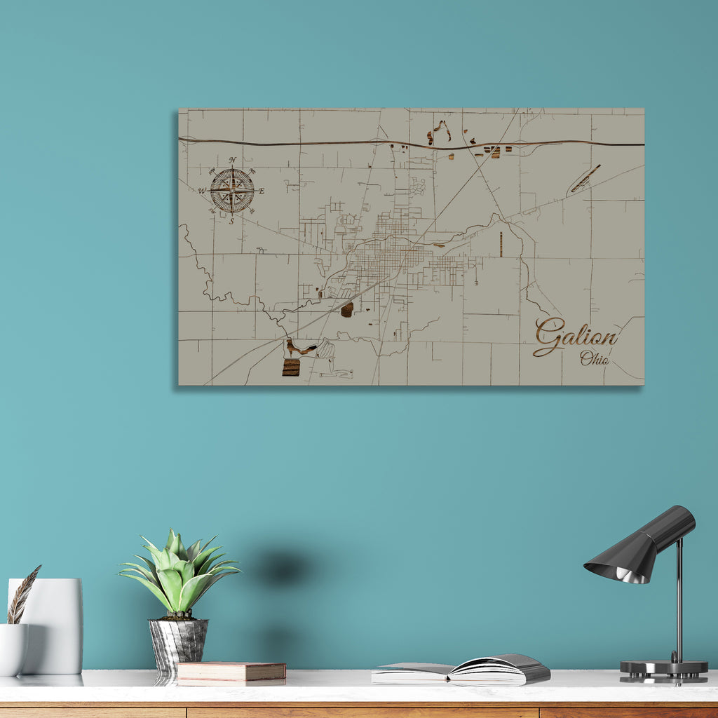 Galion, Ohio Street Map – Fire & Pine