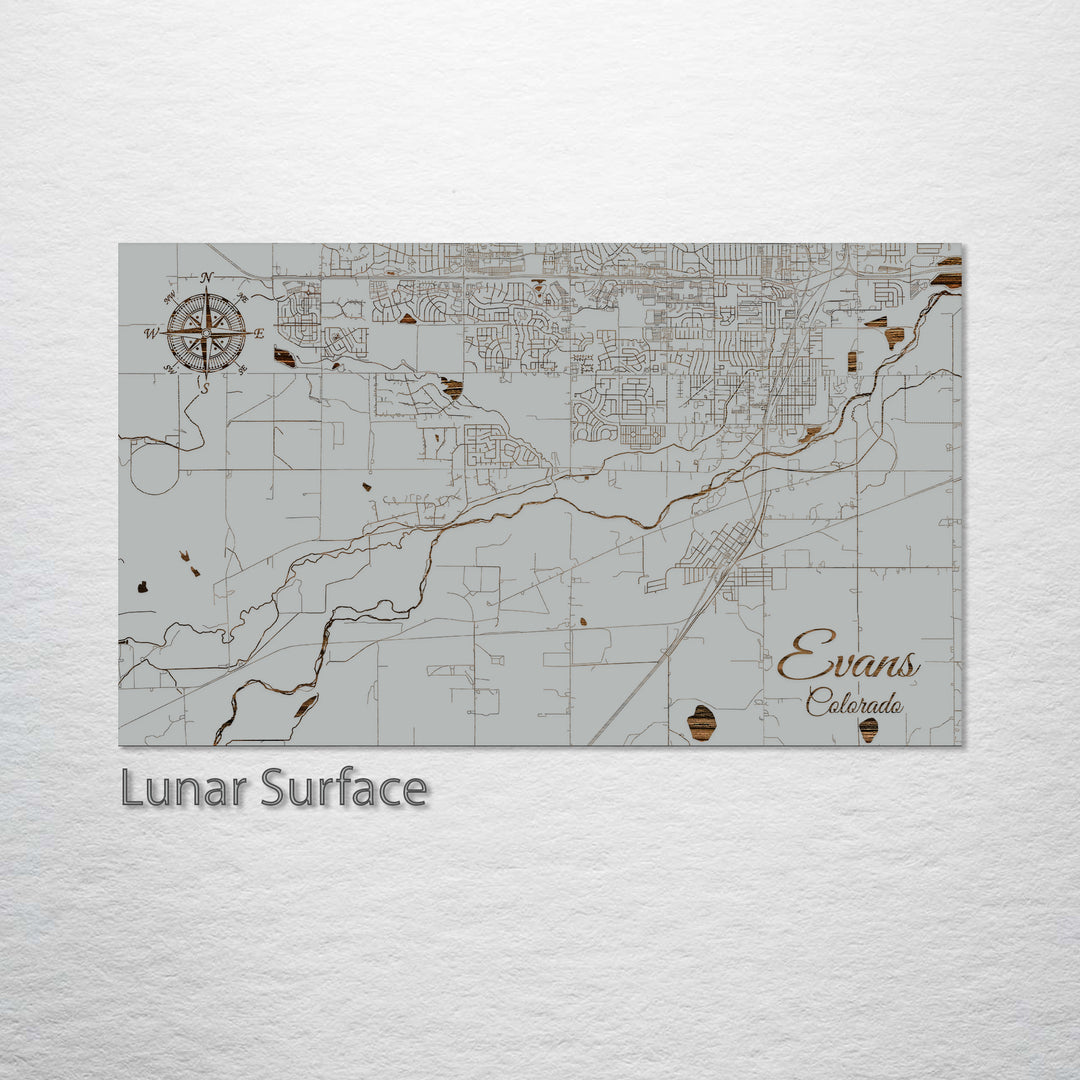 Evans, Colorado Street Map