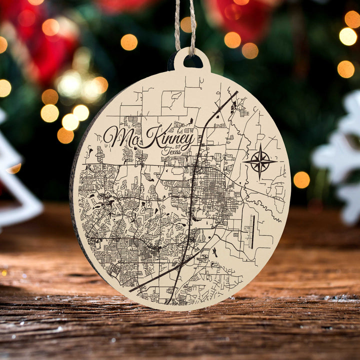 McKinney, Texas Round Ornament