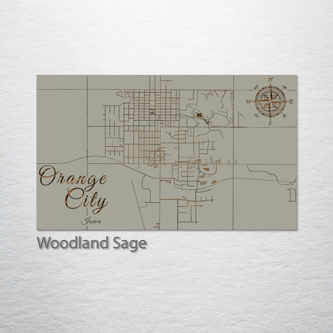 Orange City, Iowa Street Map