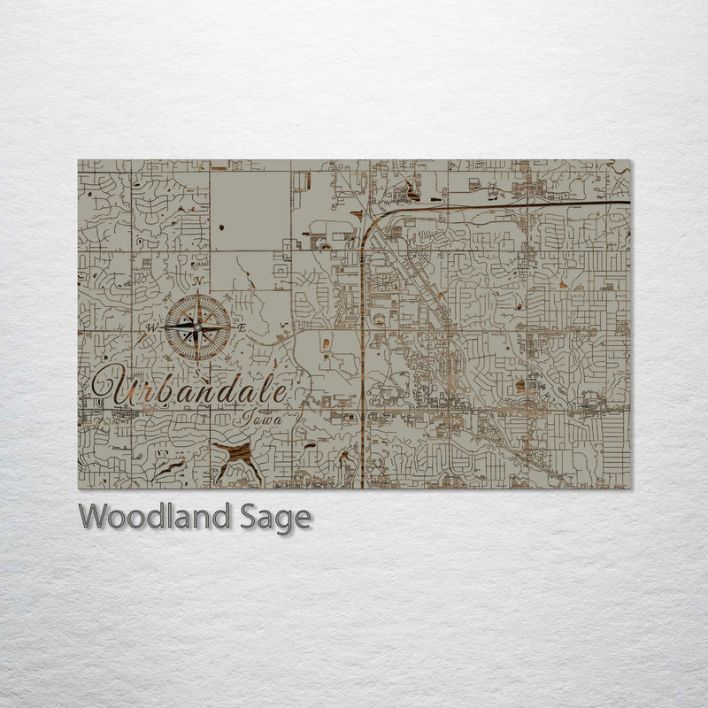 Urbandale, Iowa Street Map – Fire & Pine