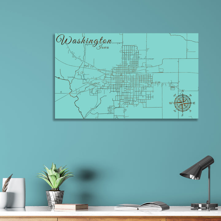 Washington, Iowa Street Map