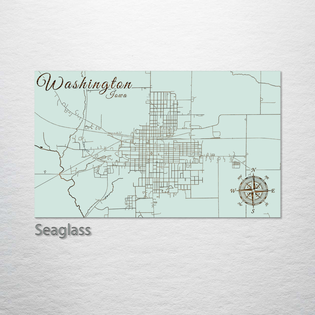 Washington, Iowa Street Map