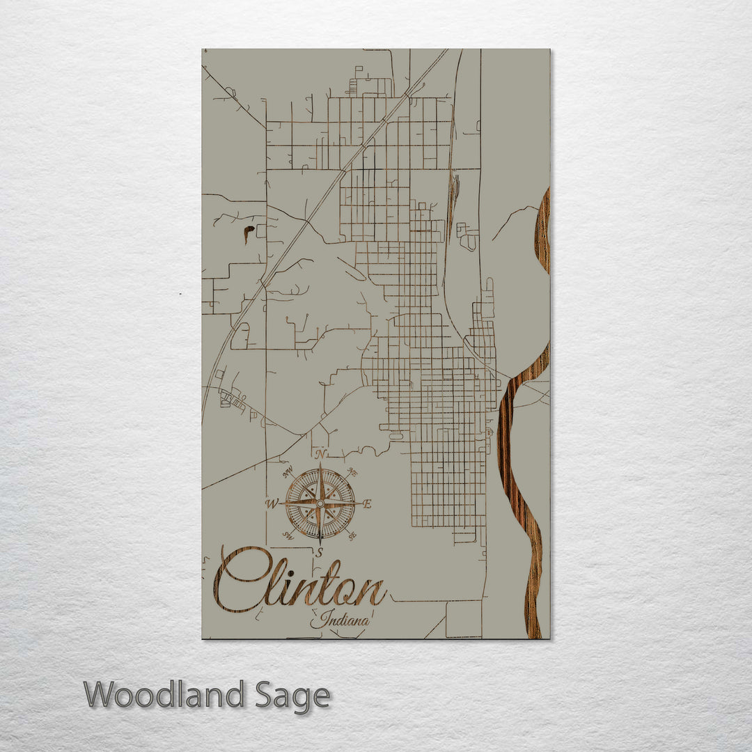 Clinton, Indiana Street Map