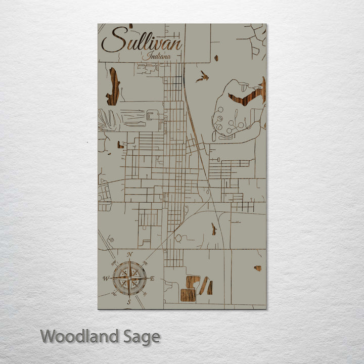 Sullivan, Indiana Street Map