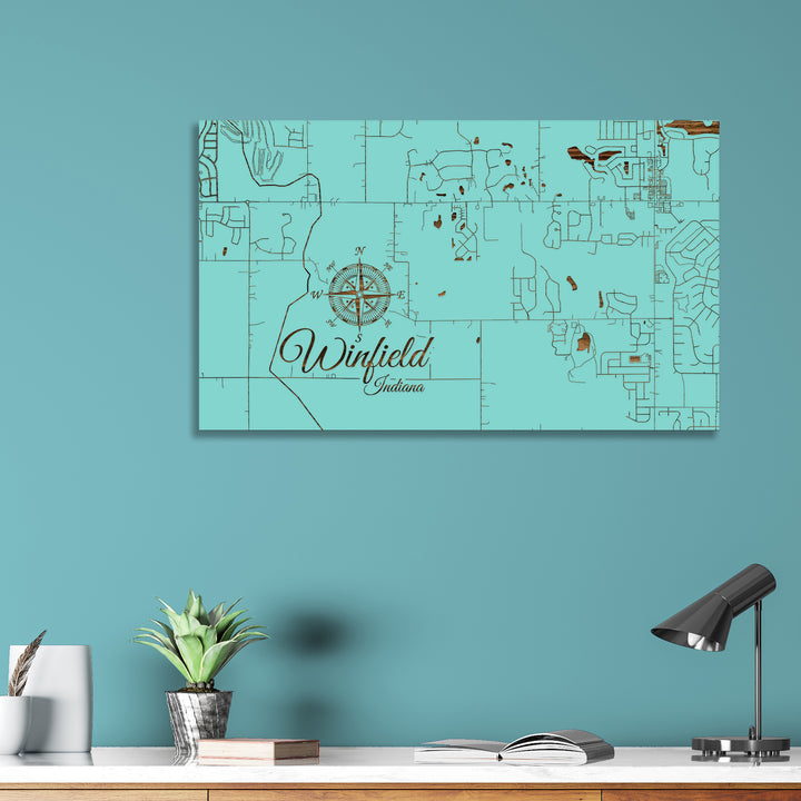 Winfield, Indiana Street Map