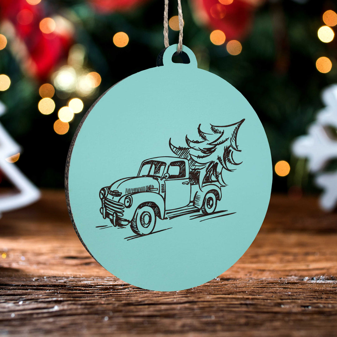 Christmas Tree Truck Ornament