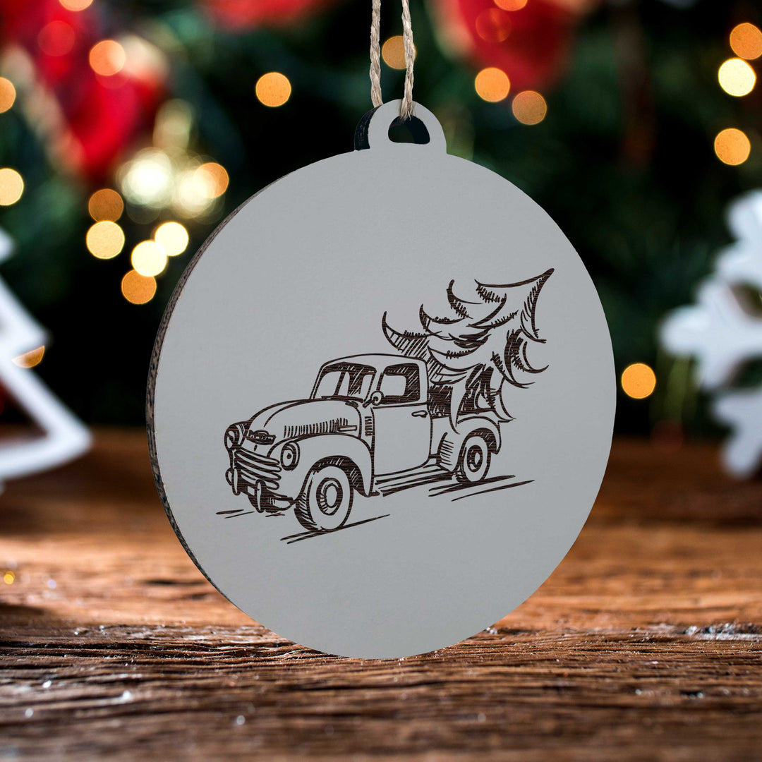 Christmas Tree Truck Ornament