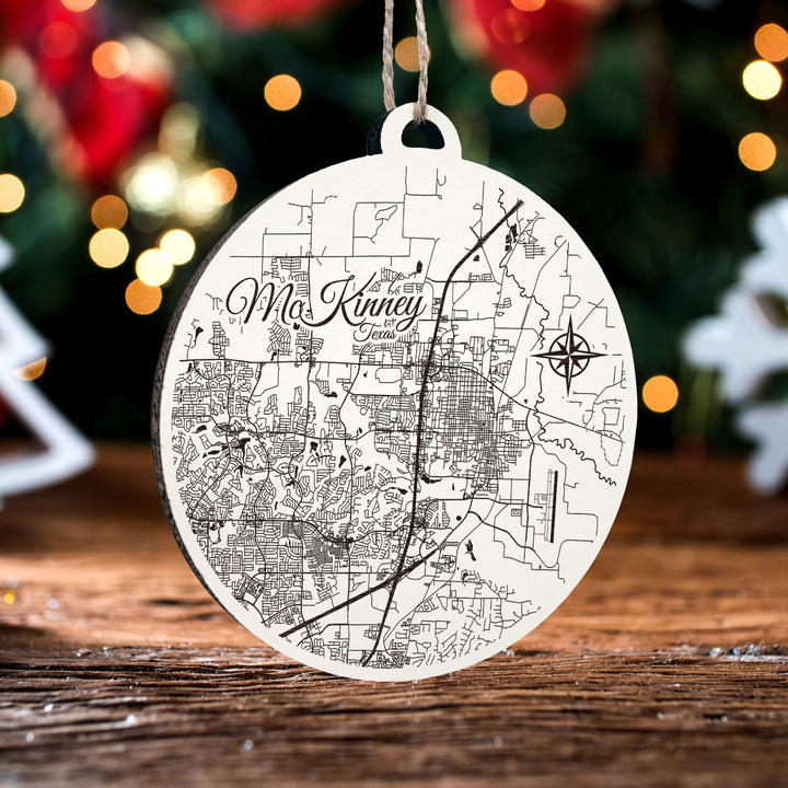 McKinney, Texas Round Ornament