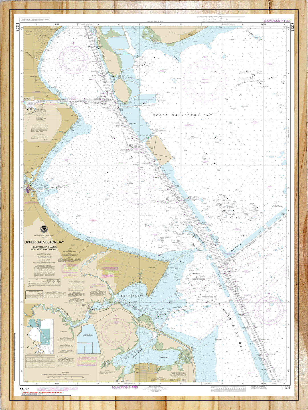 Upper Galveston Bay Nautical Map (NOAA)