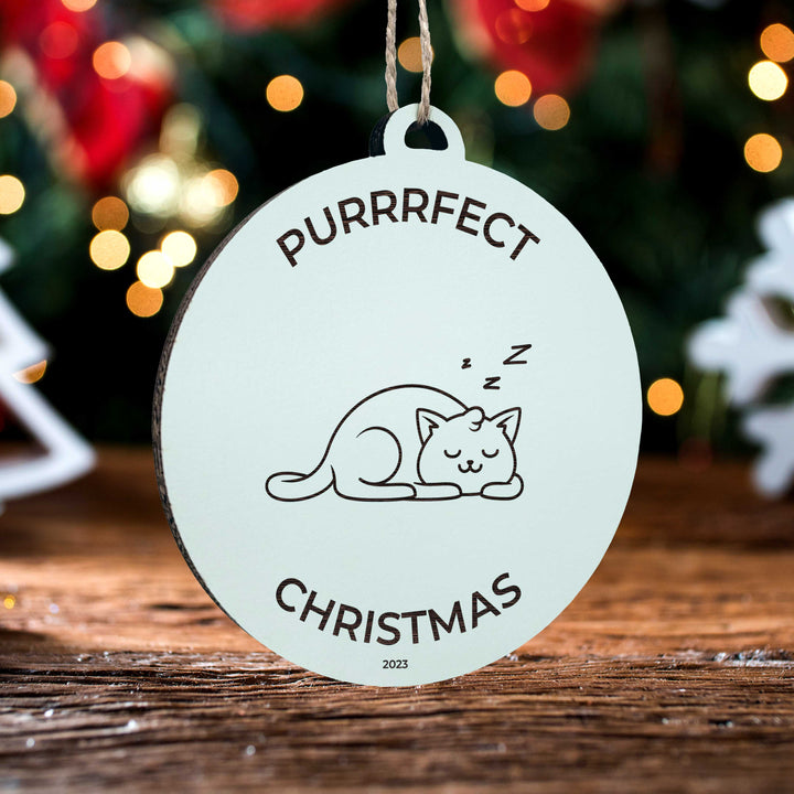 Purrrfect Christmas Ornament