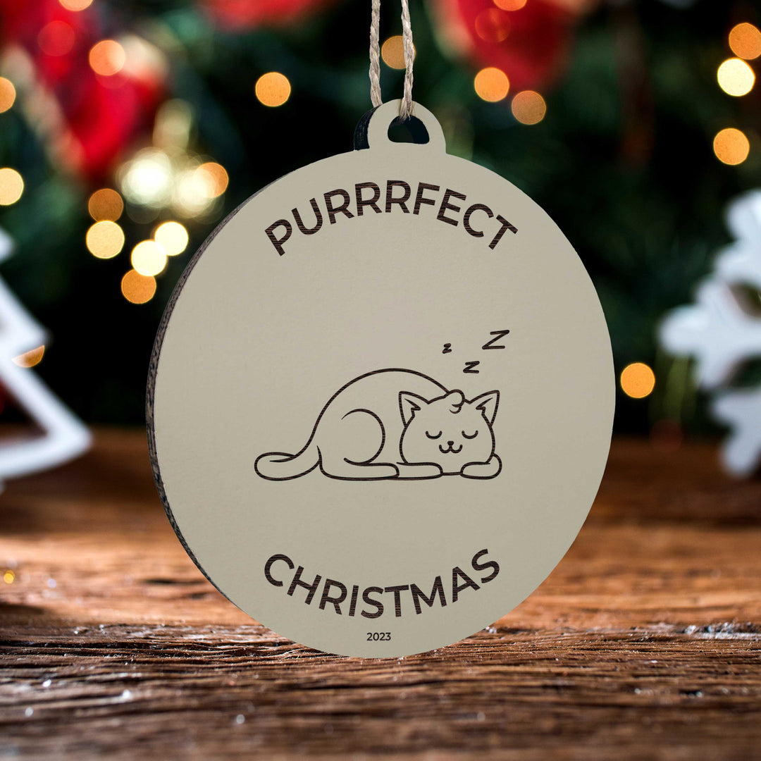 Purrrfect Christmas Ornament