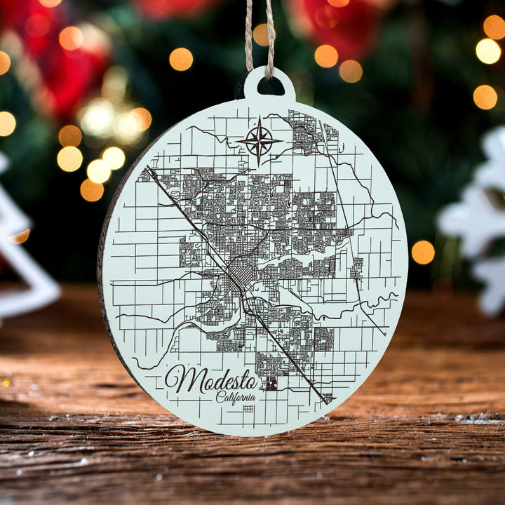 Modesto, California Round Ornament