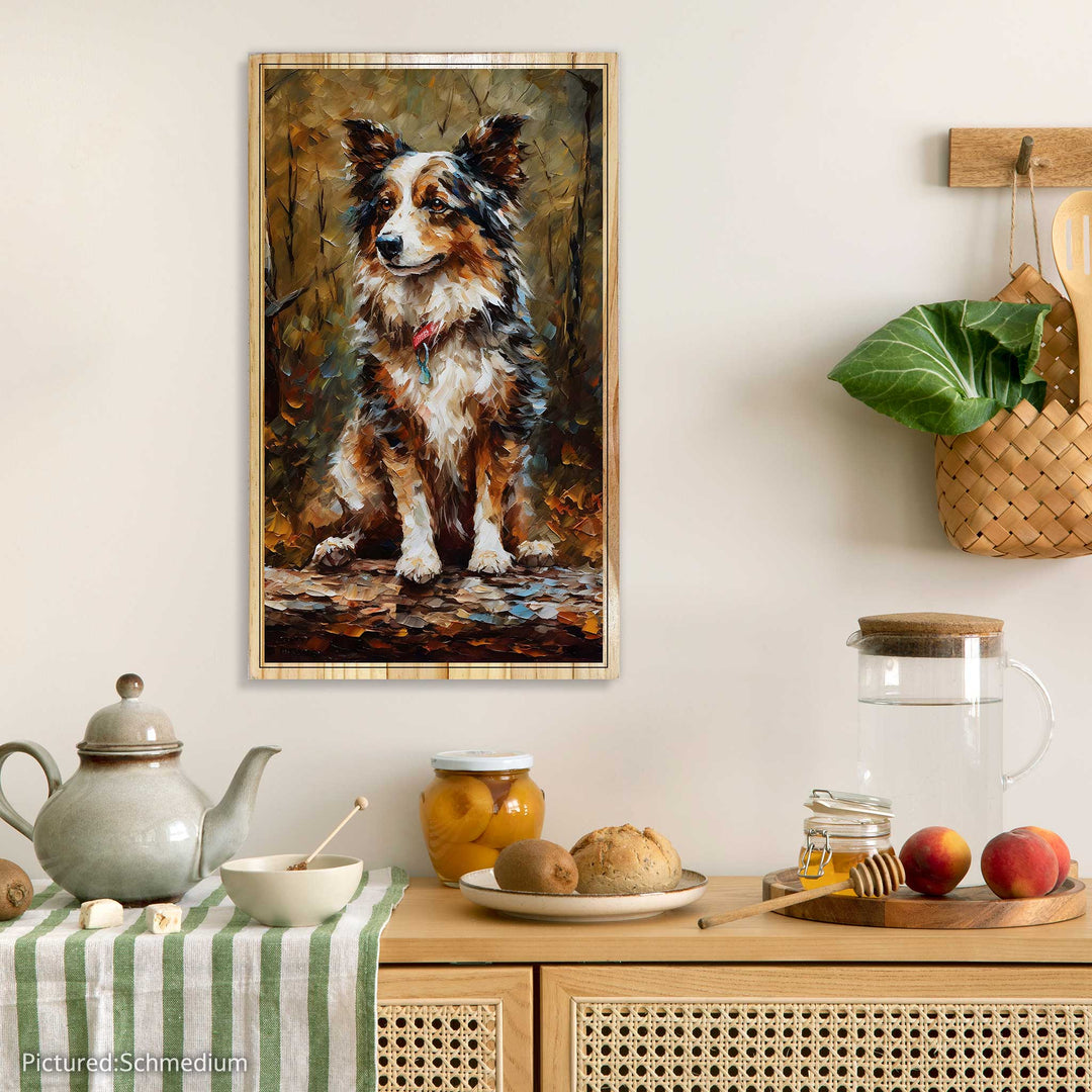 Impasto Oil Painting of an Aussie Cattle Dog