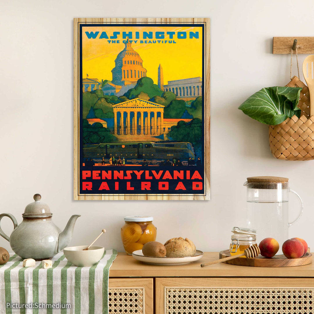 Washington Pennsylvania Railroad Vintage Travel Poster