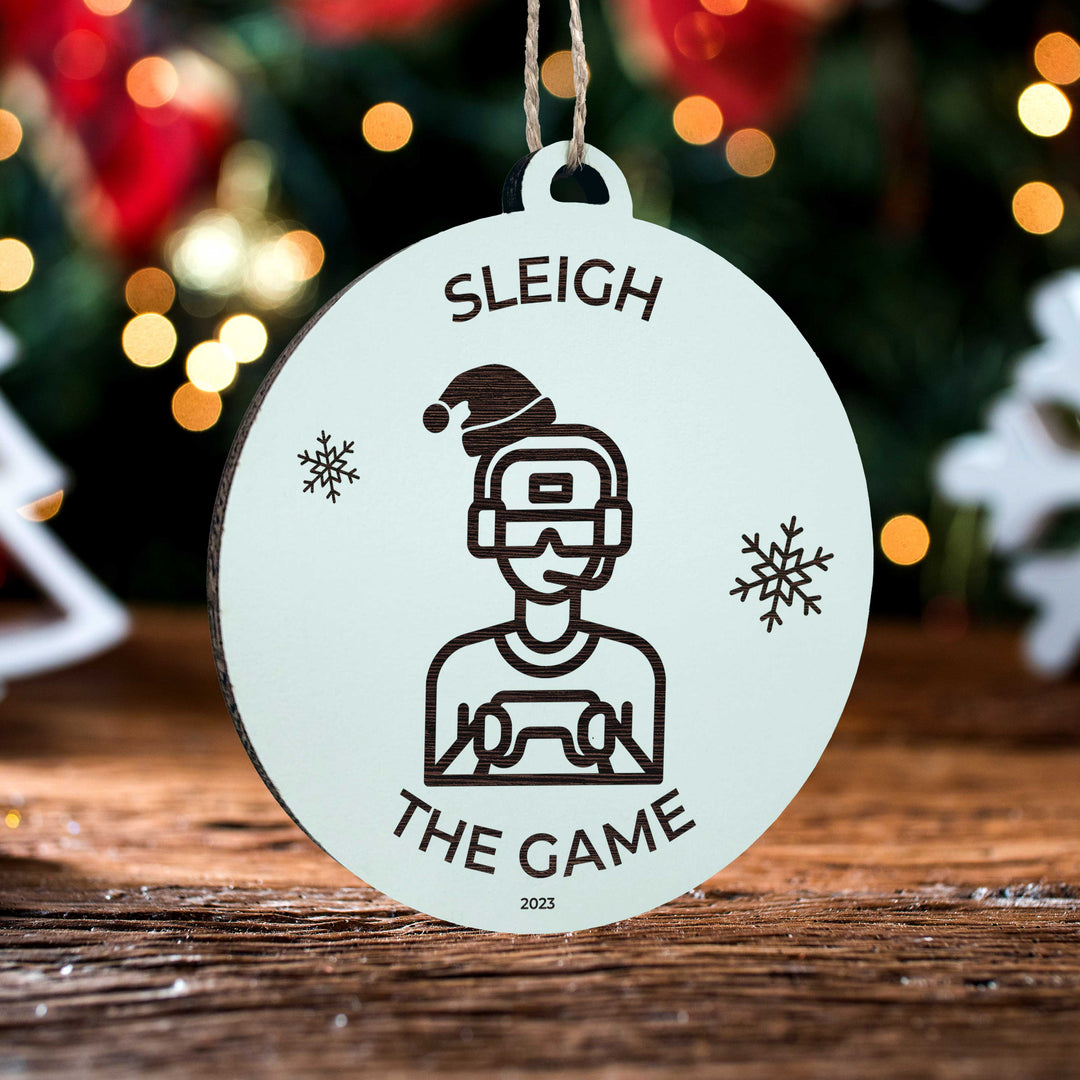 Sleigh the Game Ornament