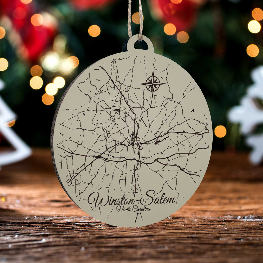 Winston-Salem, North Carolina Round Ornament