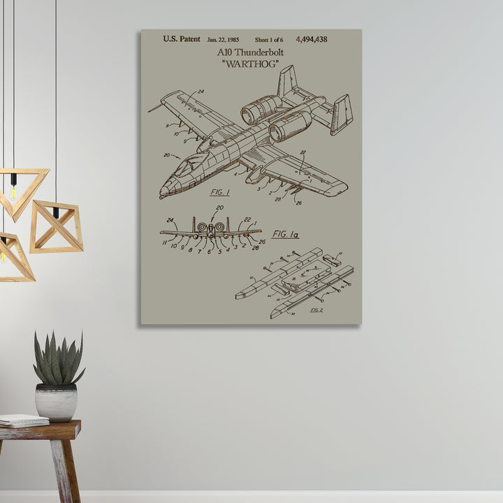 A10 Thunderbolt Jet US Patent - Fire & Pine