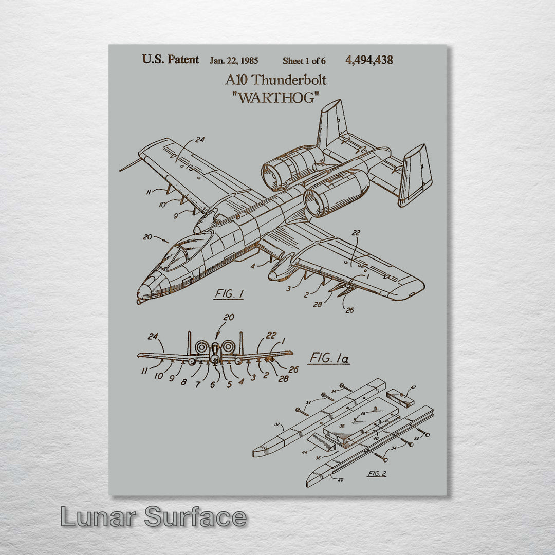 A10 Thunderbolt Jet US Patent - Fire & Pine