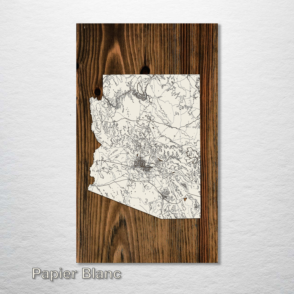 Arizona Isolated Map (MI-SM) - Fire & Pine