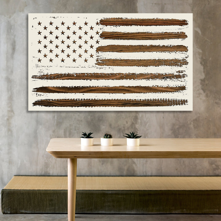 American Flag (inverted) - Fire & Pine