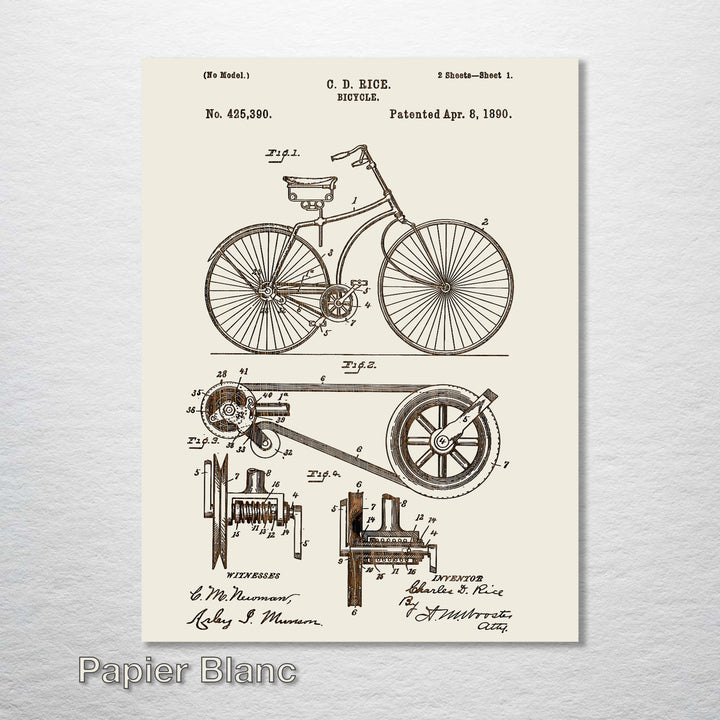 Bicycle US Patent - Fire & Pine