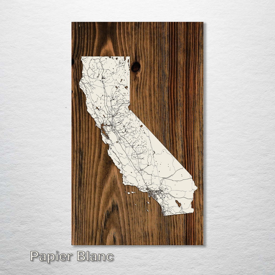 California Isolated Map - Fire & Pine