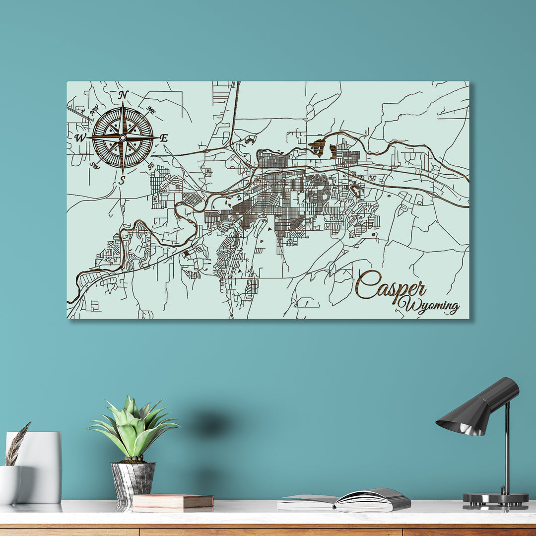 Casper, Wyoming Street Map - Fire & Pine