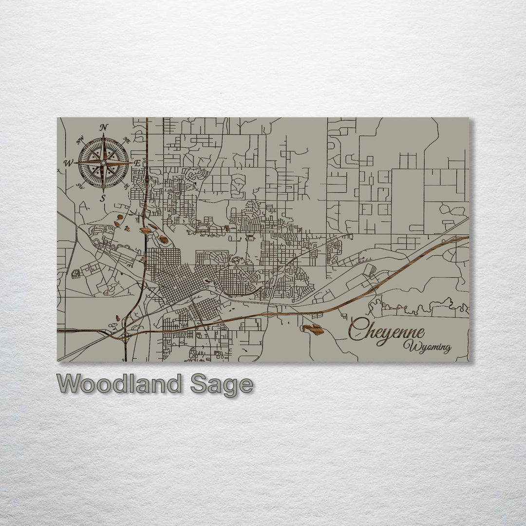 Cheyenne, Wyoming Street Map - Fire & Pine