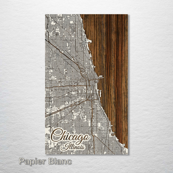 Chicago, Illinois Street Map - Fire & Pine