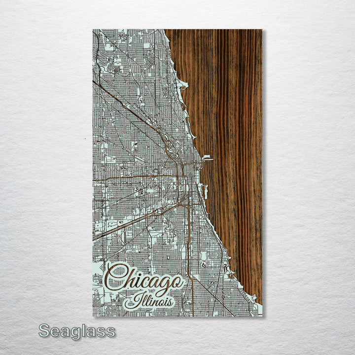 Chicago, Illinois Street Map - Fire & Pine