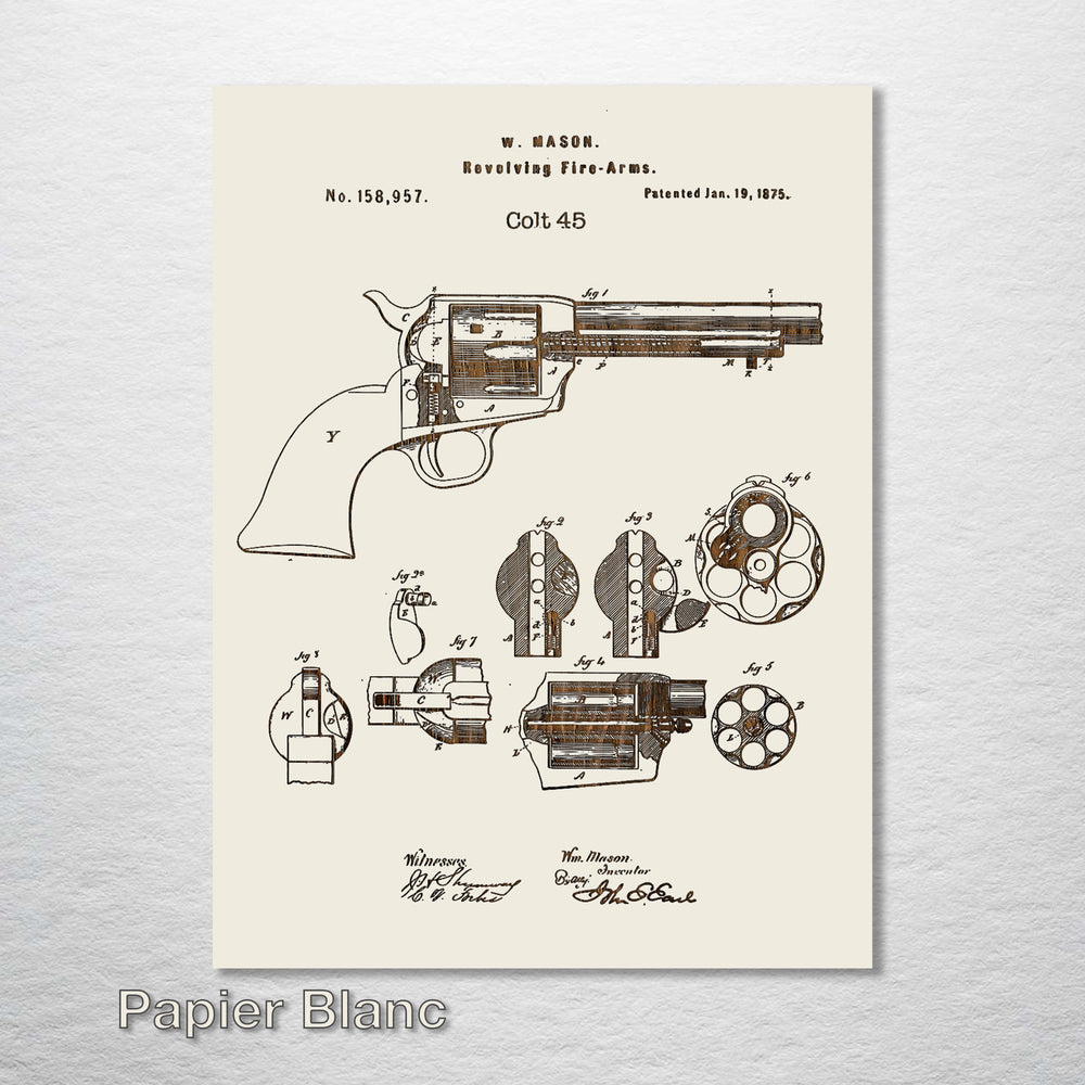 Colt 45 Firearm - Fire & Pine