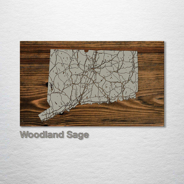 Connecticut Isolated Map - Fire & Pine