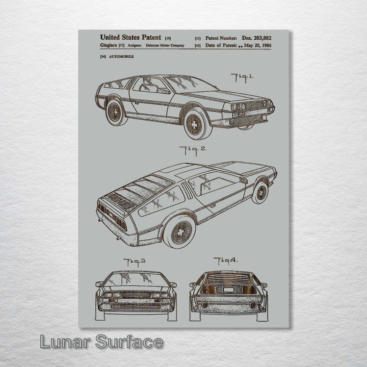 Delorean US Patent - Fire & Pine