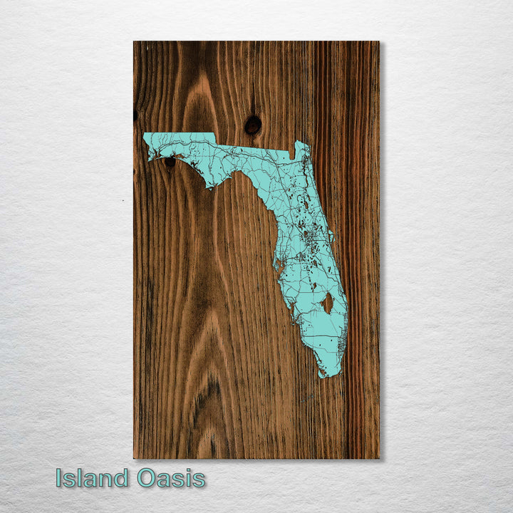 Florida Isolated Map - Fire & Pine