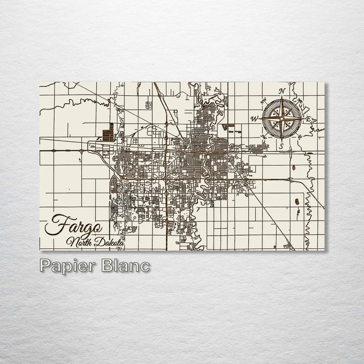 Fargo, North Dakota Street Map - Fire & Pine