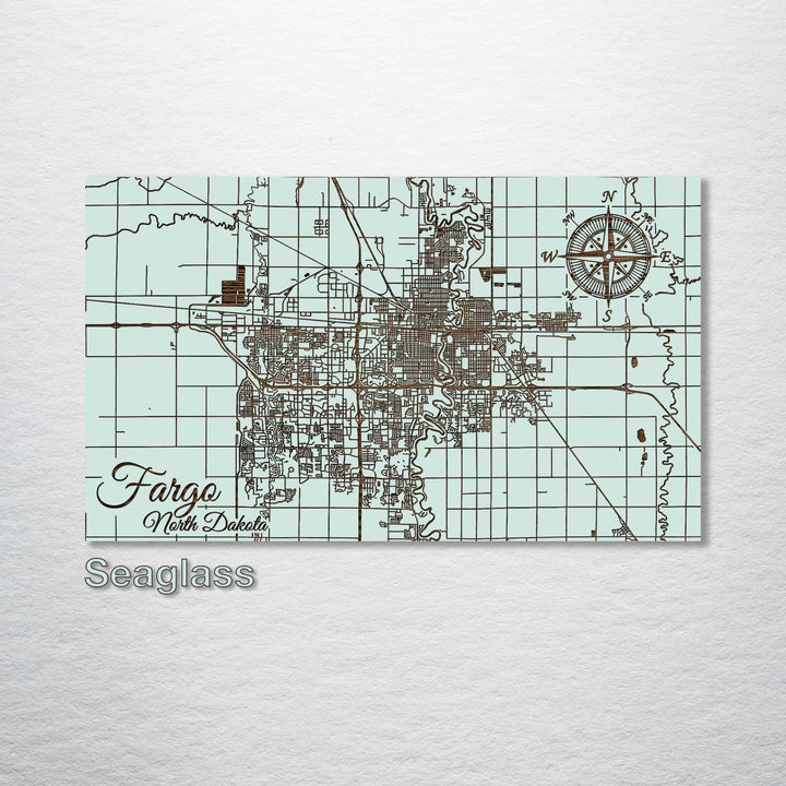 Fargo, North Dakota Street Map - Fire & Pine