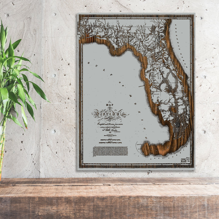 Historic Map of Florida 1823 - Fire & Pine