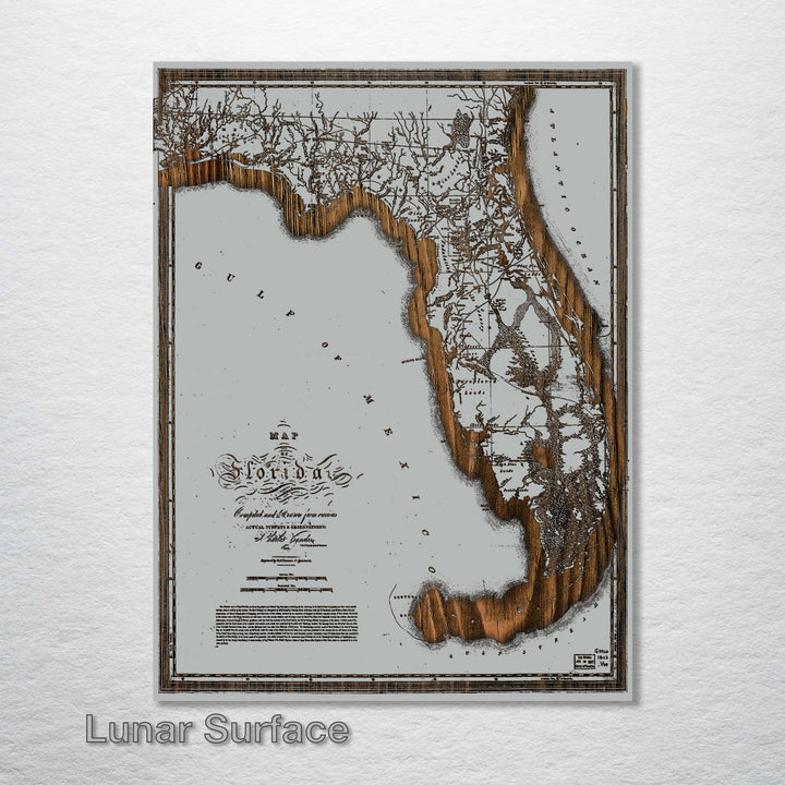 Historic Map of Florida 1823 - Fire & Pine