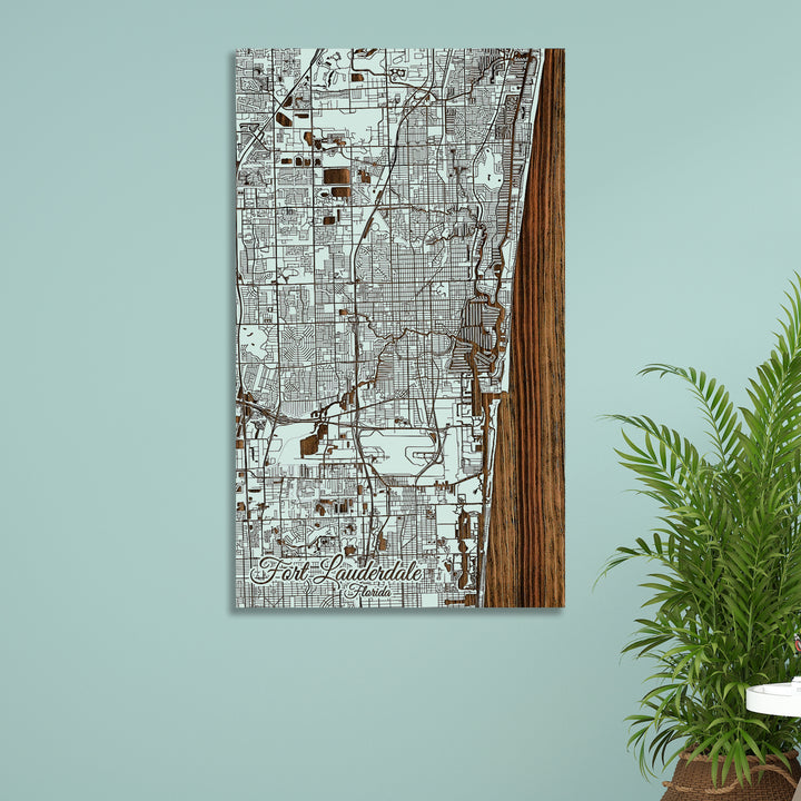 Fort Lauderdale, Florida Street Map - Fire & Pine