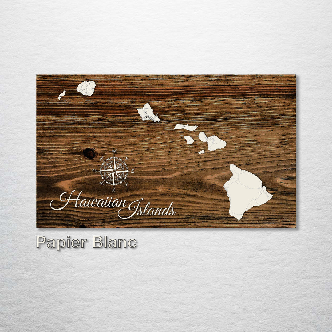 Hawaiian Islands Street Map - Fire & Pine