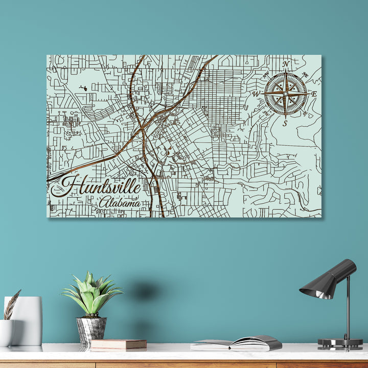 Huntsville, Alabama Street Map - Fire & Pine