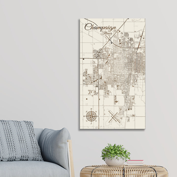 Champaign, Illinois Street Map