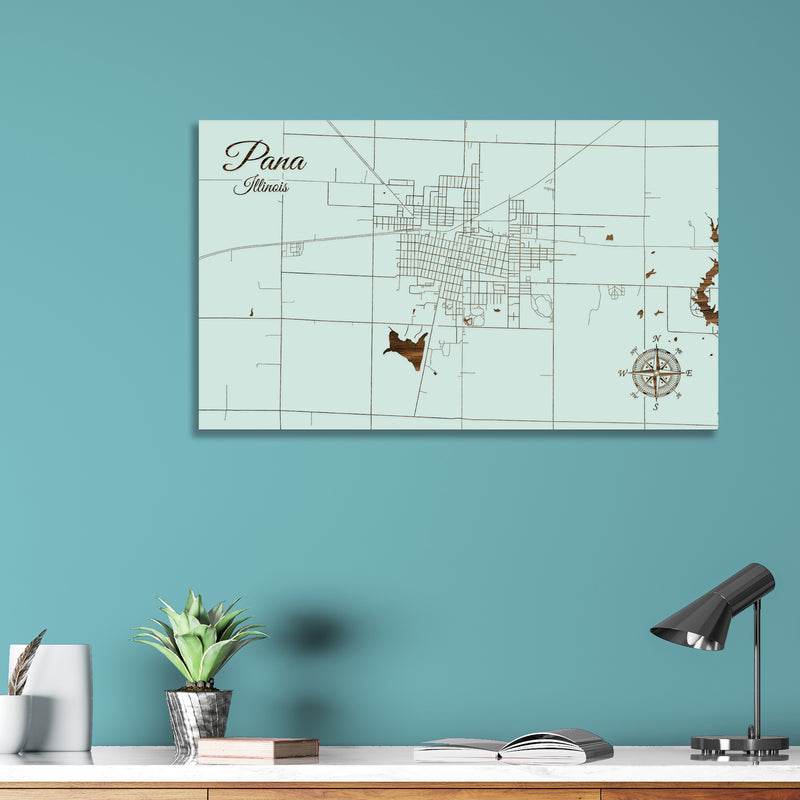 Pana, Illinois Street Map – Fire & Pine