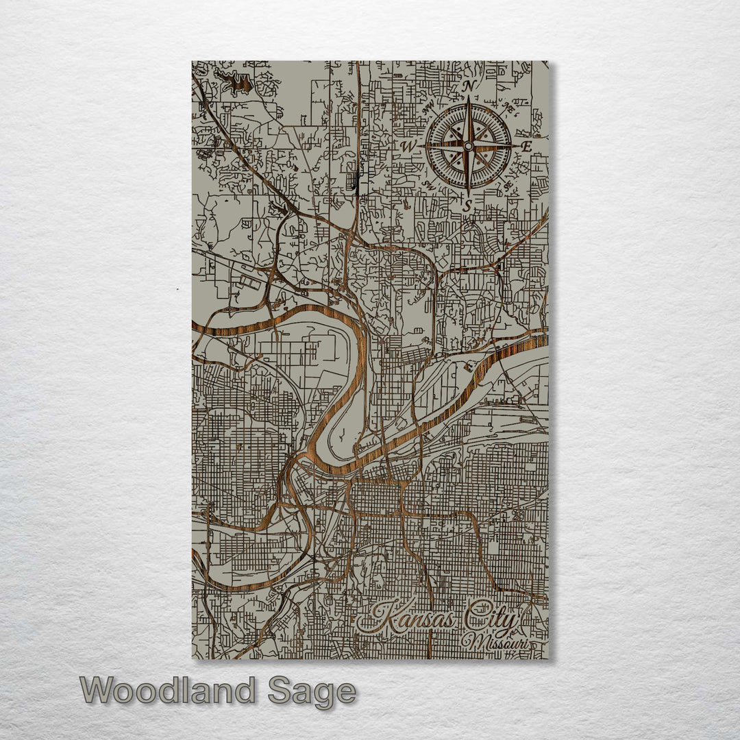 Kansas City, Missouri Street Map - Fire & Pine