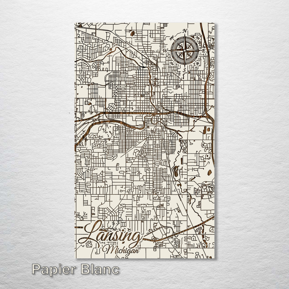 Lansing, Michigan Street Map - Fire & Pine