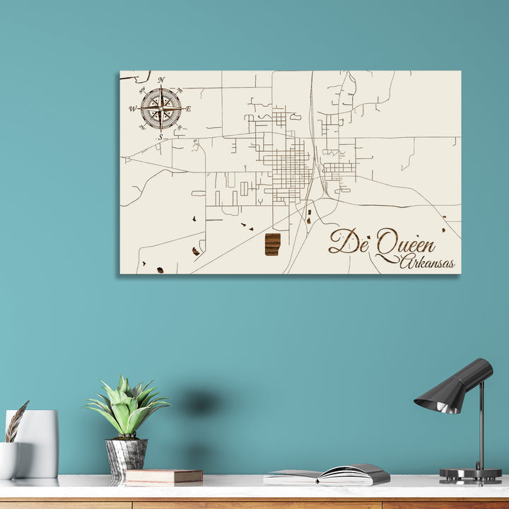 De Queen, Arkansas Street Map