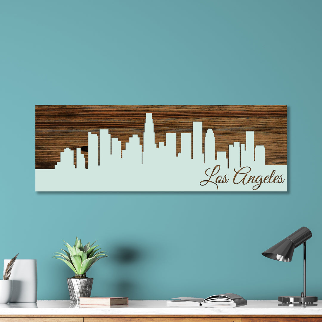 Los Angeles, California Skyline - Fire & Pine