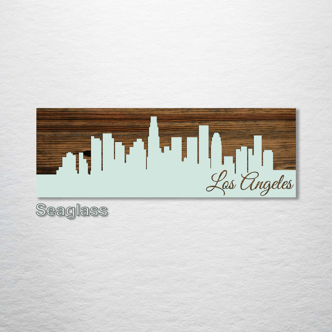 Los Angeles, California Skyline - Fire & Pine