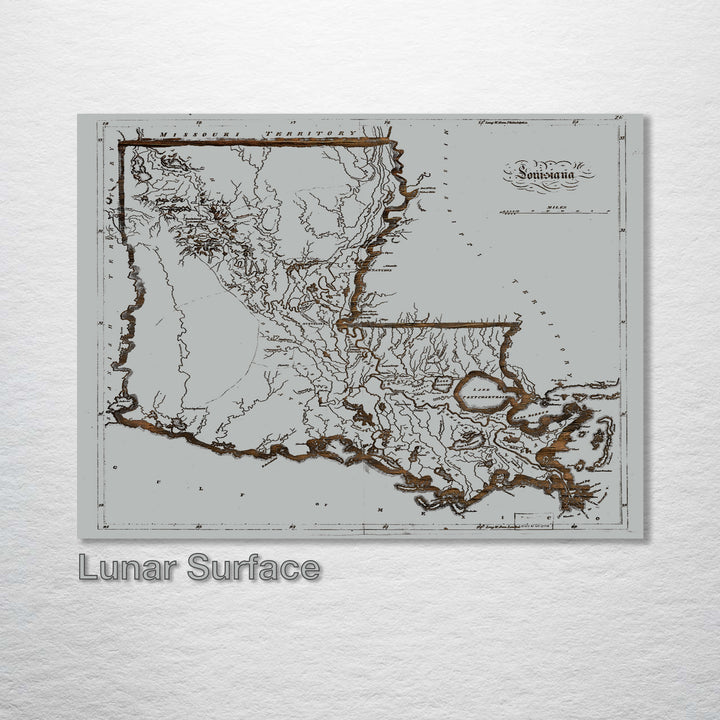 Historic Louisiana Map - Fire & Pine